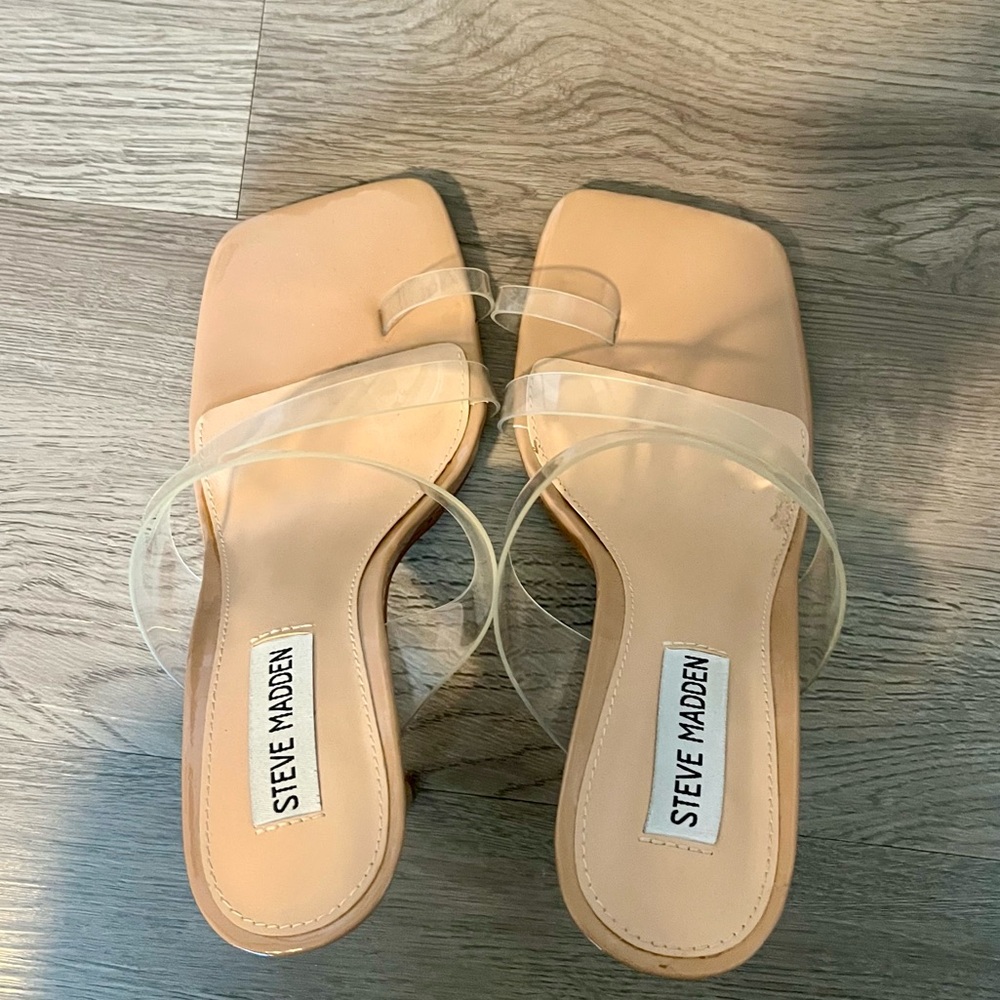 STEVE MADDEN clear heels